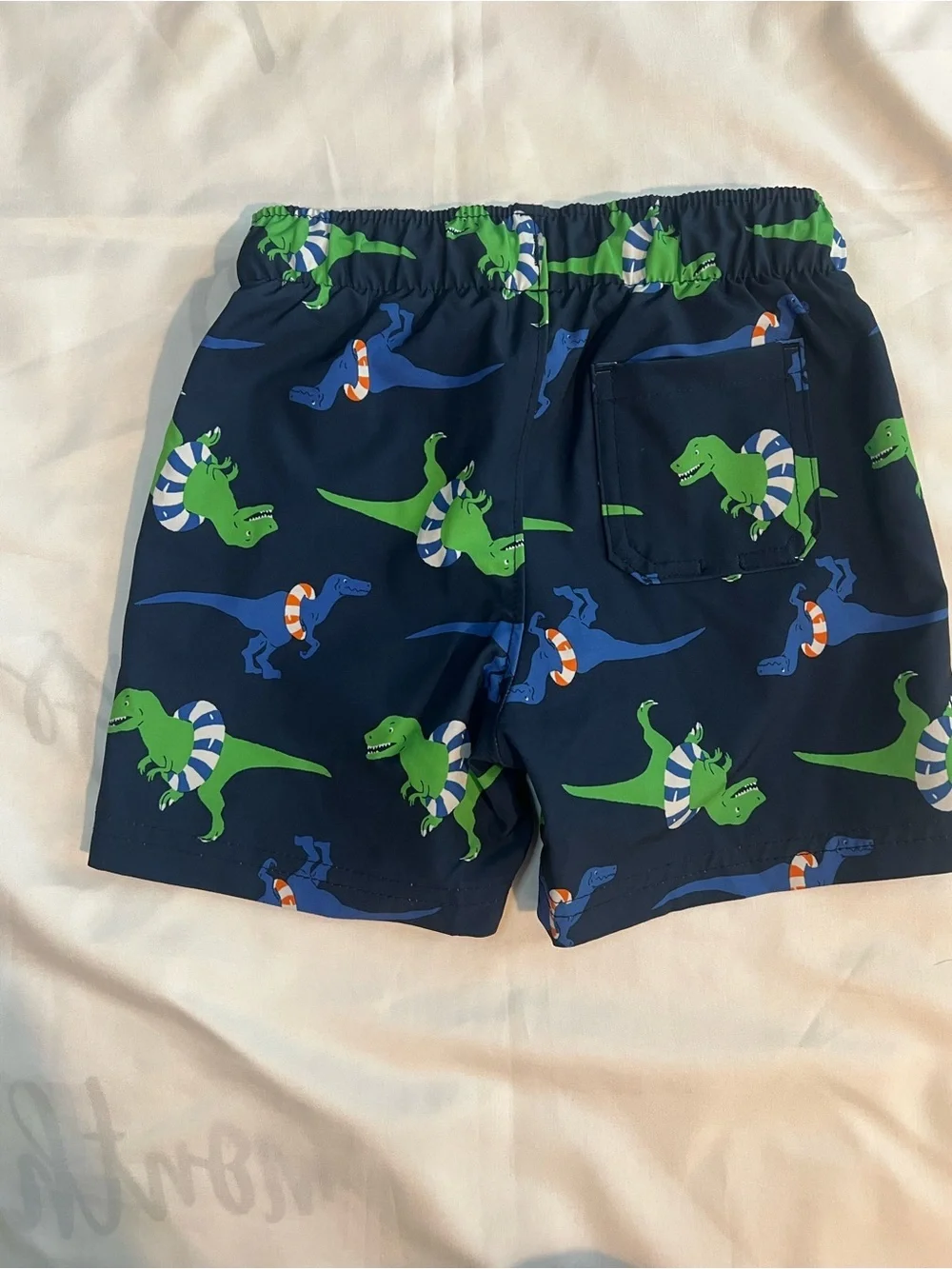 Old Navy Navy Swim Shorts with Green & Blue Dinosaur Print Size 2T